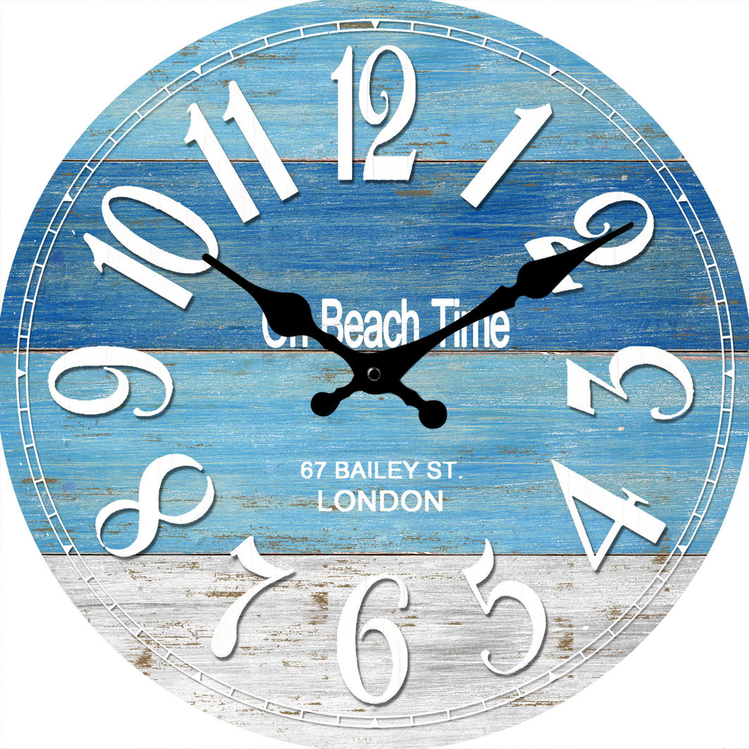 GET POSH - Wall Clock - Beach Time - 30cm