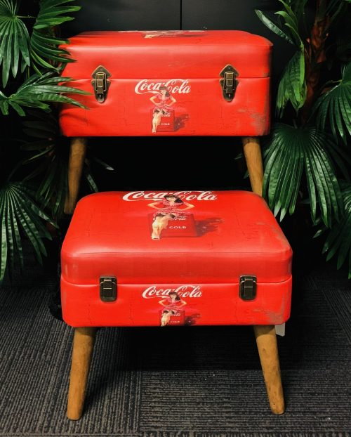 GET POSH - Storage Seats - Retro Coke set of two