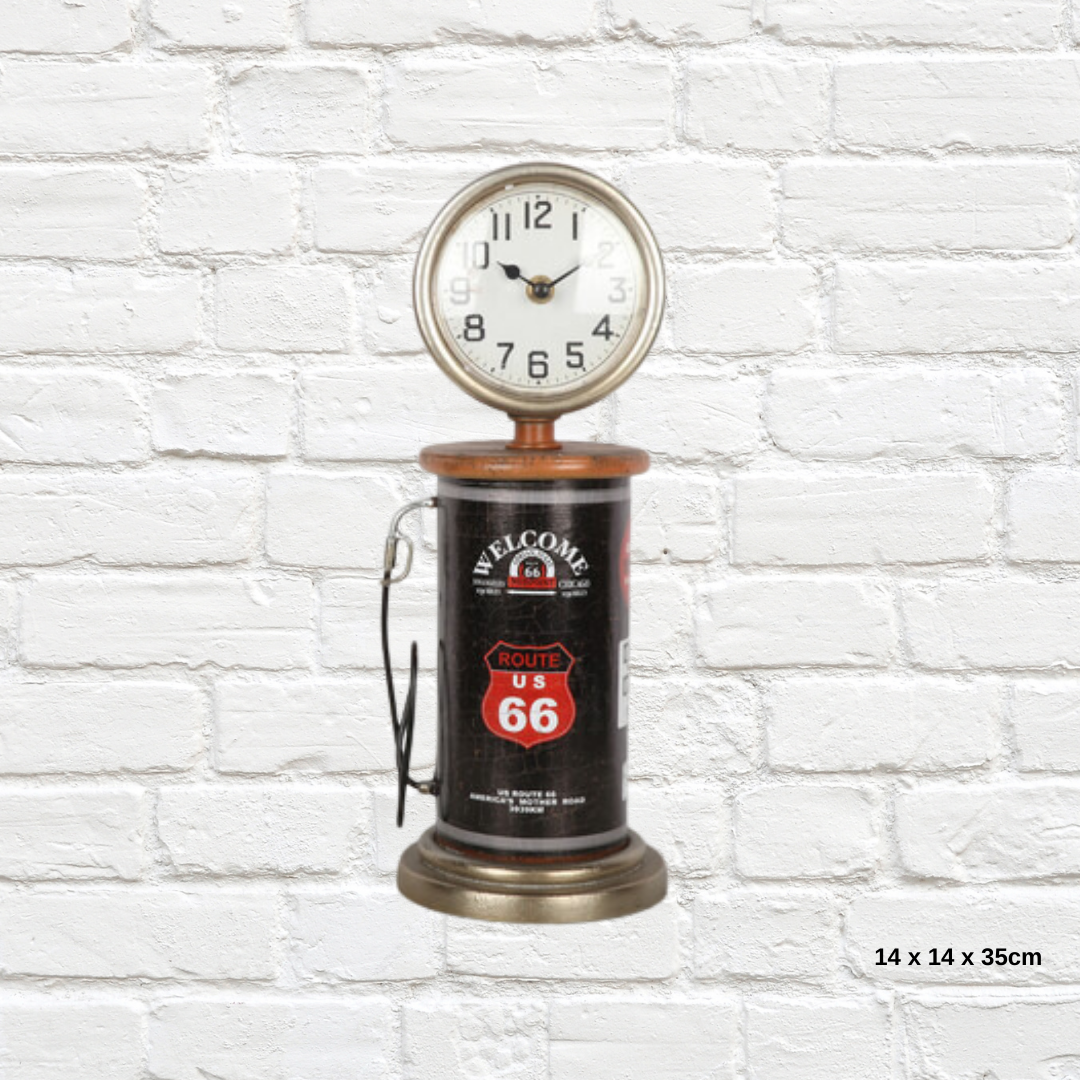 Clock - Metal Bowser Route 66