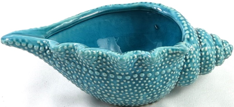 GET POSH - Shell Bowl Teal Ceramic 22x13 cm