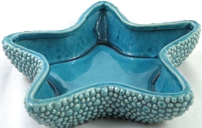 GET POSH - Starfish Bowl Teal Ceramic 19 cm