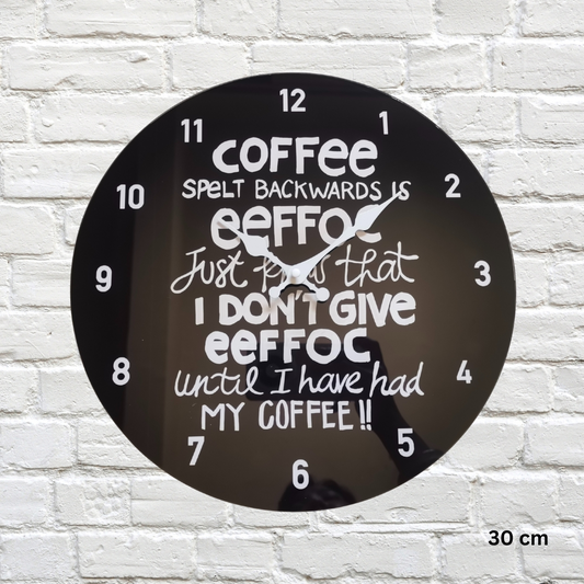 Wall Clock - Effocc Spelt Backwards