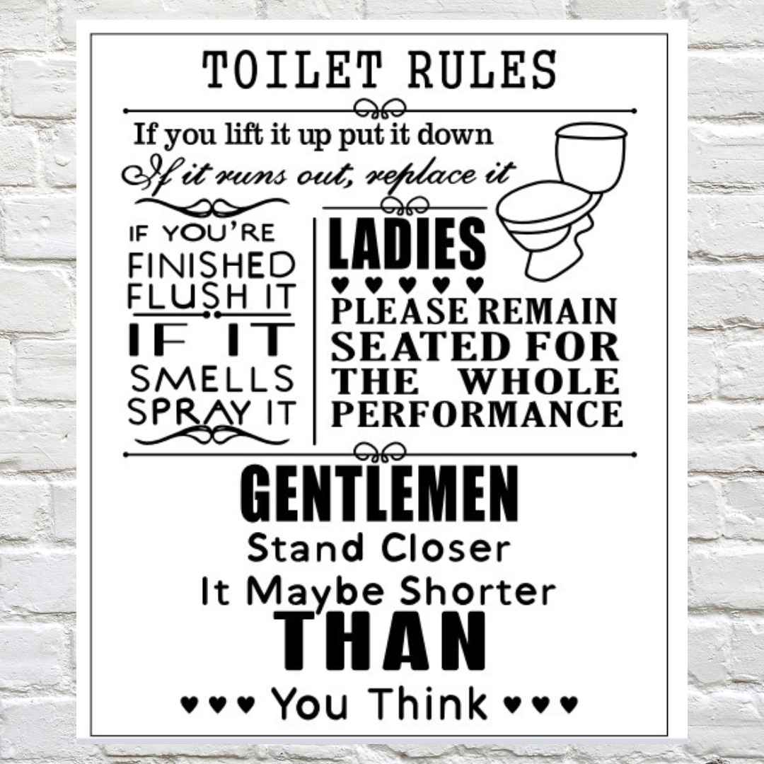 Signs - Toilet Rules