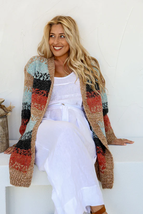 Cardigan - Canyon Cardigan with Pockets Denim Rust