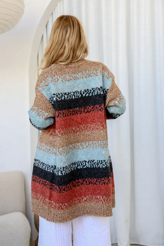 Cardigan - Canyon Cardigan with Pockets Denim Rust