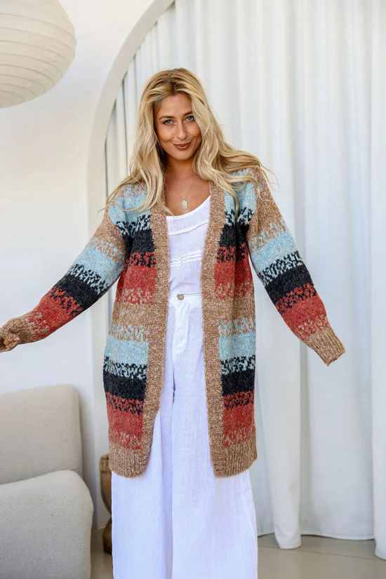 Cardigan - Canyon Cardigan with Pockets Denim Rust
