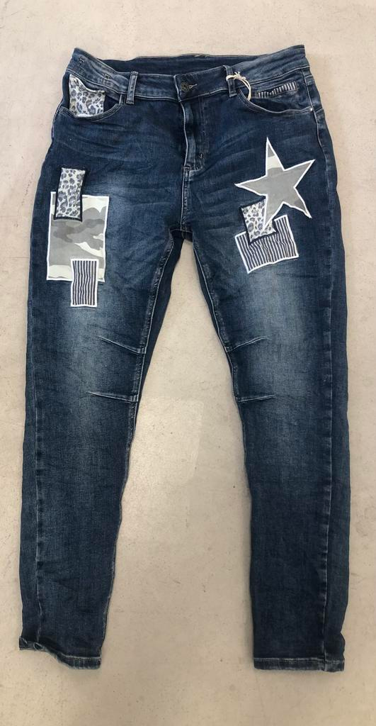 Vera May - Italian Star Patch Italian Denim Jeans