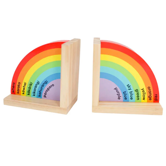 Moana Road Rainbow Bookends- Te Reo/English