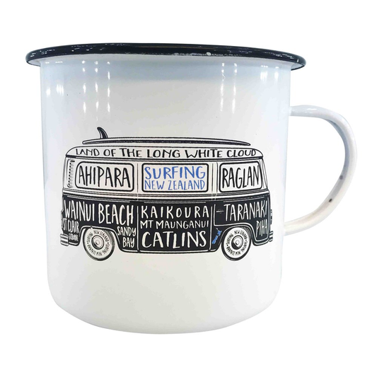 Moana Road Enamel Mug - NZ Surfing