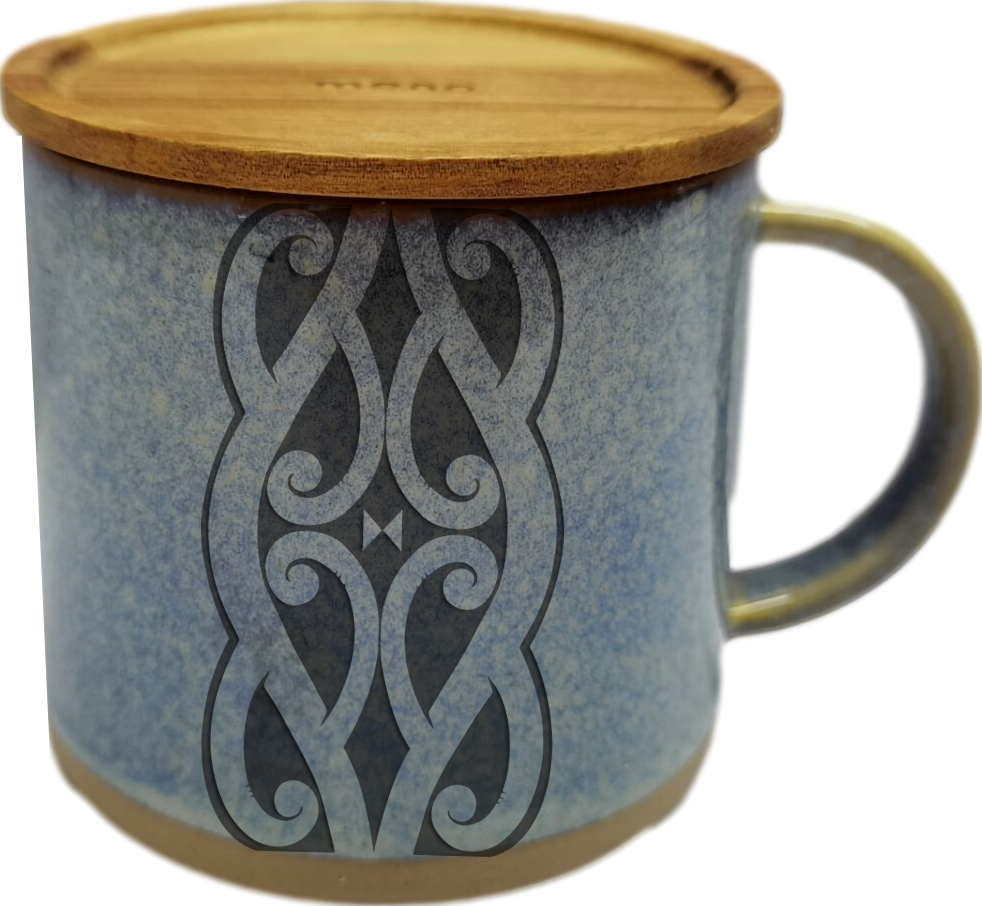 Moana Road - Ceramic Mug - Miriama Grace-Smith Blue