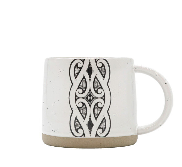 Mugs - Moana Road Glazed Ceramic Mug - Miriama Grace-Smith Stone