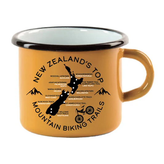 Mugs - Moana Road Enamel Mug - Mountain Biking