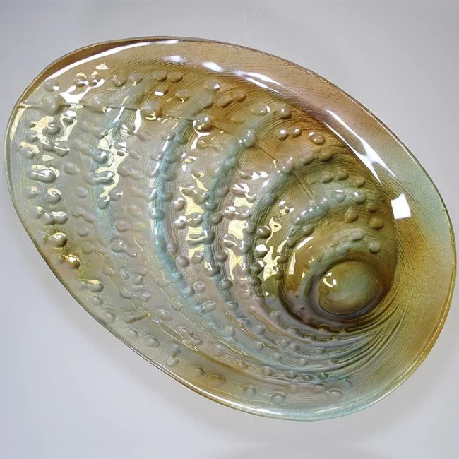 Moana Road Bowl - Glass Paua Bowl (43cm)