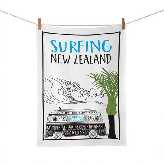 Moana Road Tea Towel - Surfing NZ