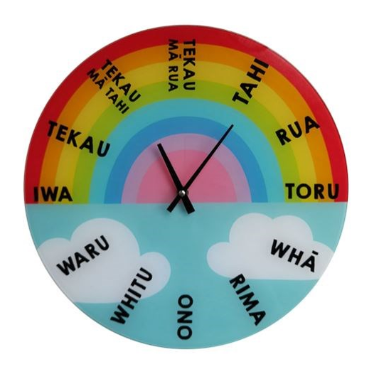 Moana Road - Rainbow Clock Te Reo