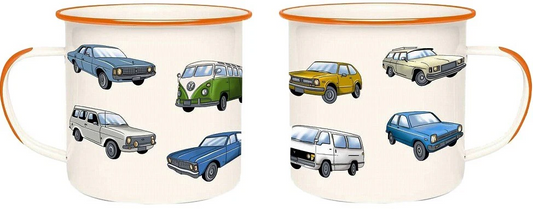 Mugs - Moana Road Enamel Mug - NZ Vintage Car Club