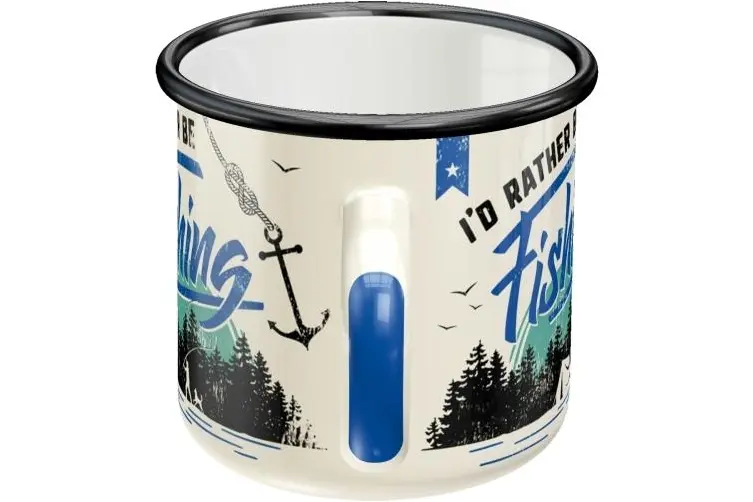 Nostalgic Art Mug - I'd Rather Be Fishing 360ml Enamel Mug