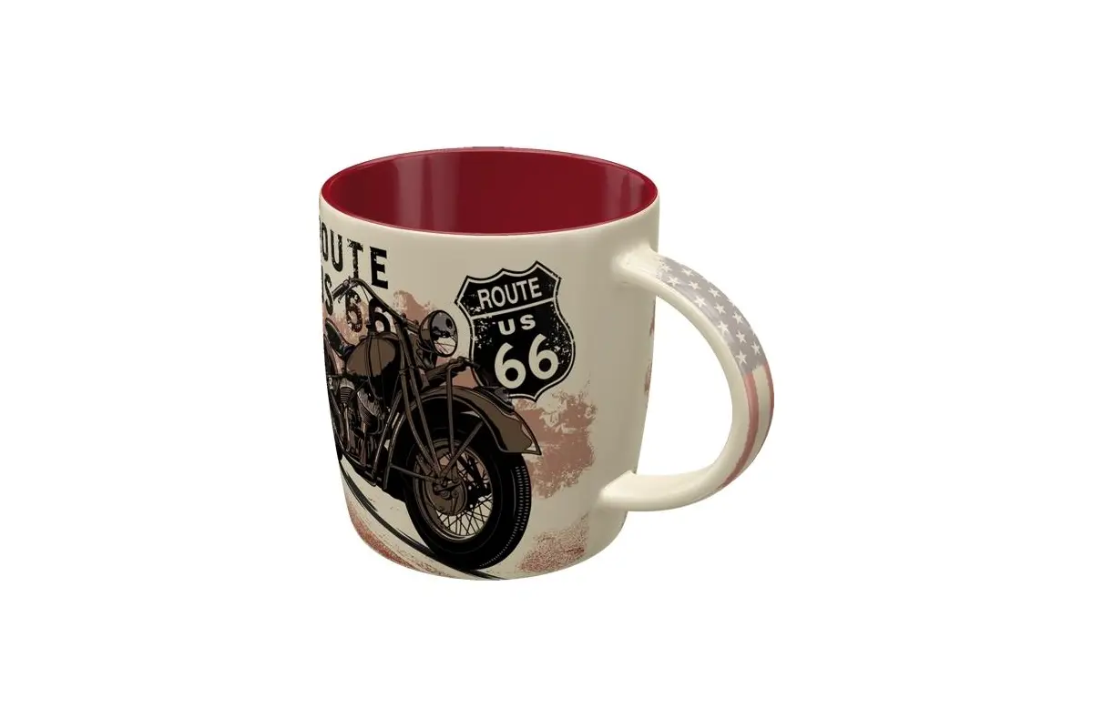 Nostalgic Art Mug - Route 66 Bike Map