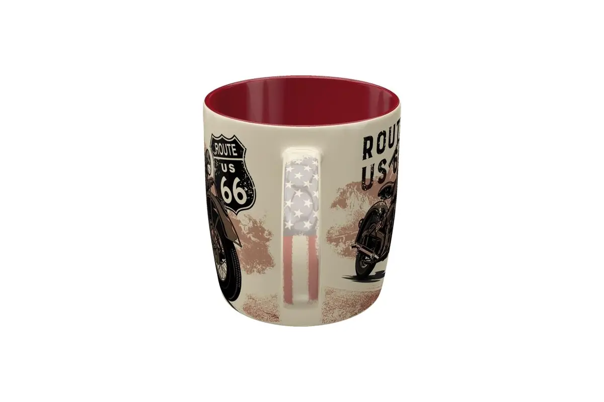 Nostalgic Art Mug - Route 66 Bike Map