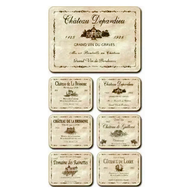 Placemats - Wine Labels Set of 6