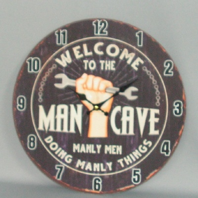 GET POSH - Wall Clock - Man Cave 34 cm