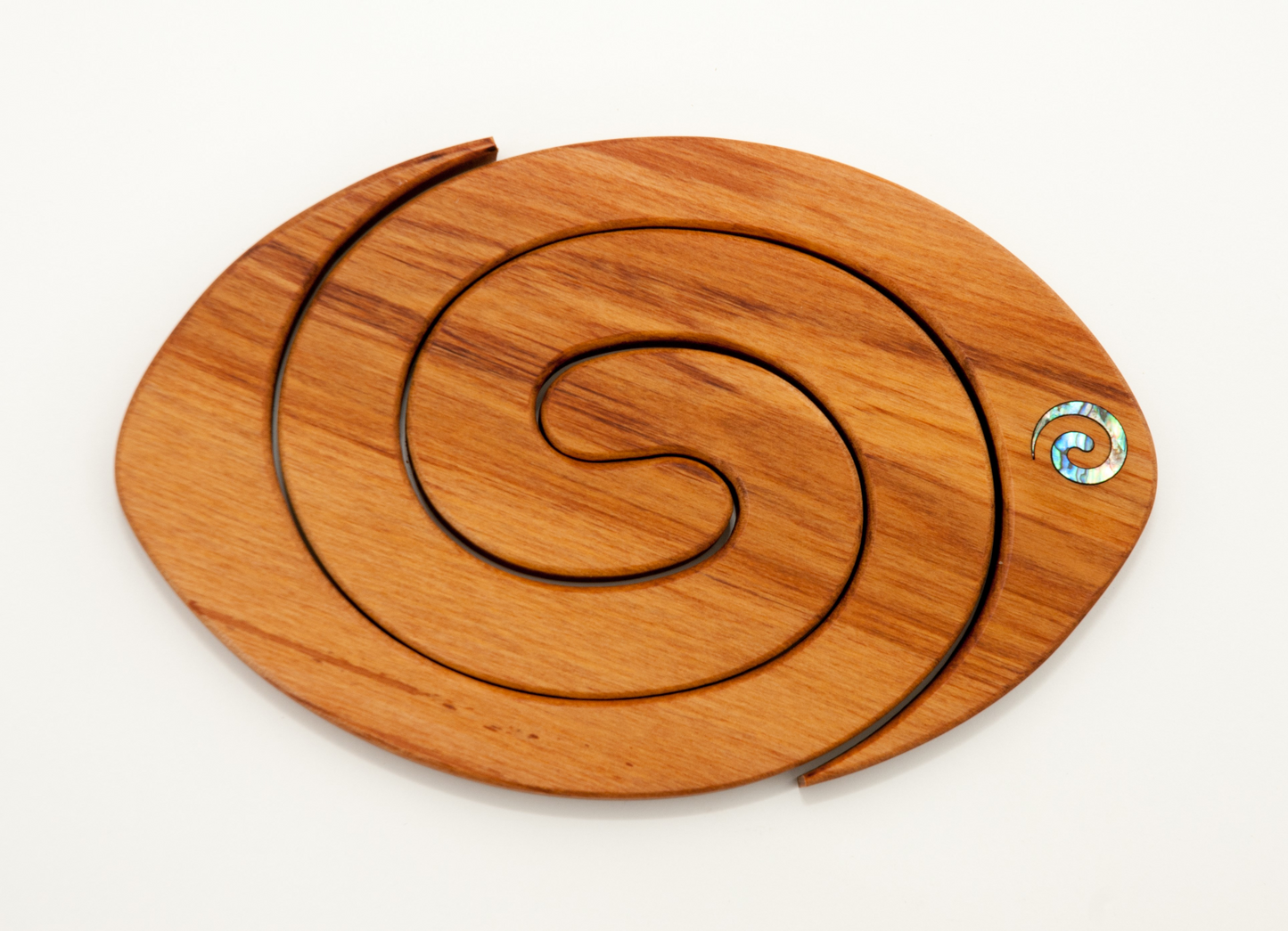 Romeyn Woodcrafts - Mini Rugby Tablemat - Paua Inlay