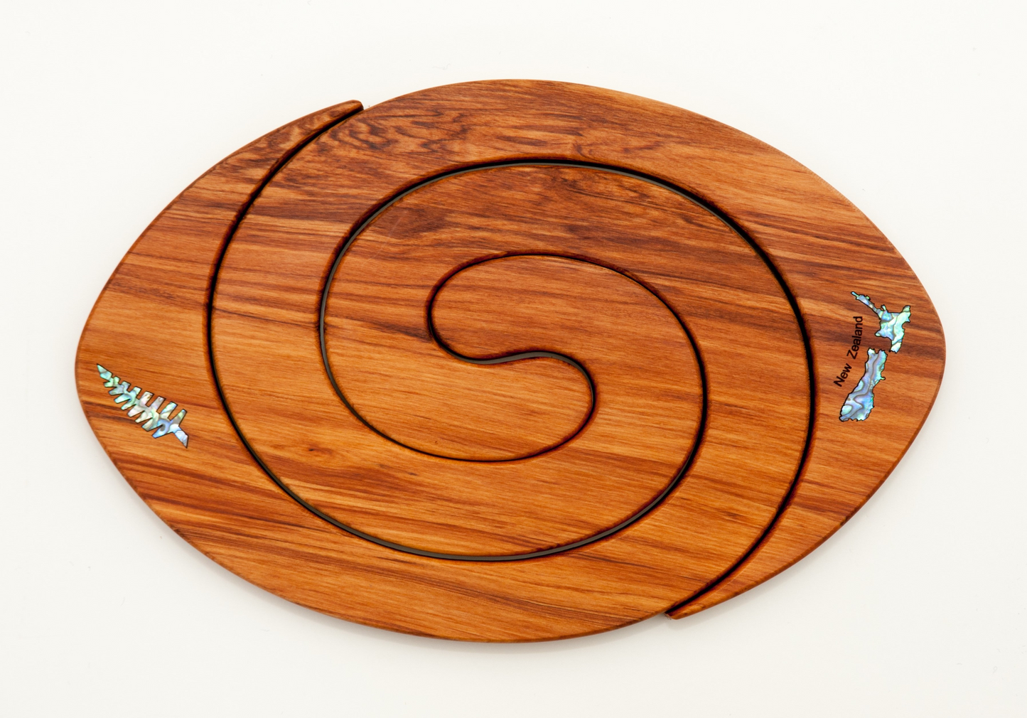 Romeyn Woodcrafts - Rimu Rugby Ball Tablemat