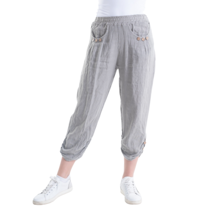 Vera May - Italian Linen Pants Taupe