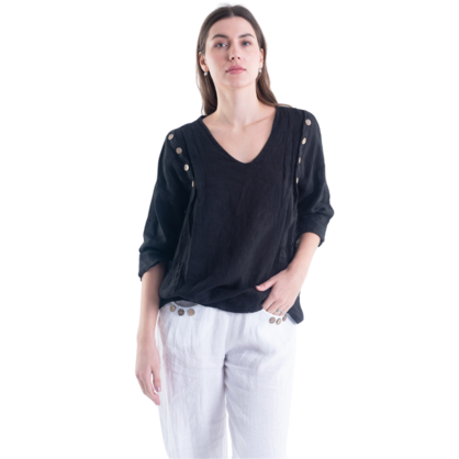 Vera May - Italian Linen Top