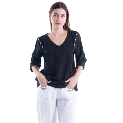 Vera May - Italian Linen Top