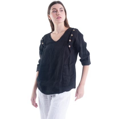 Vera May - Italian Linen Top