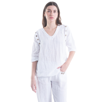 Vera May - Italian Linen Top