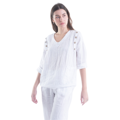 Vera May - Italian Linen Top