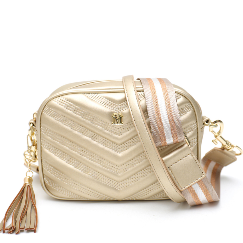 Vera May - Nova Gold Crossbody Handbag