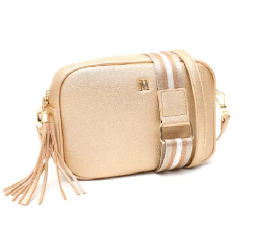 Vera May - Donna Metallic Gold Crossbody Handbag