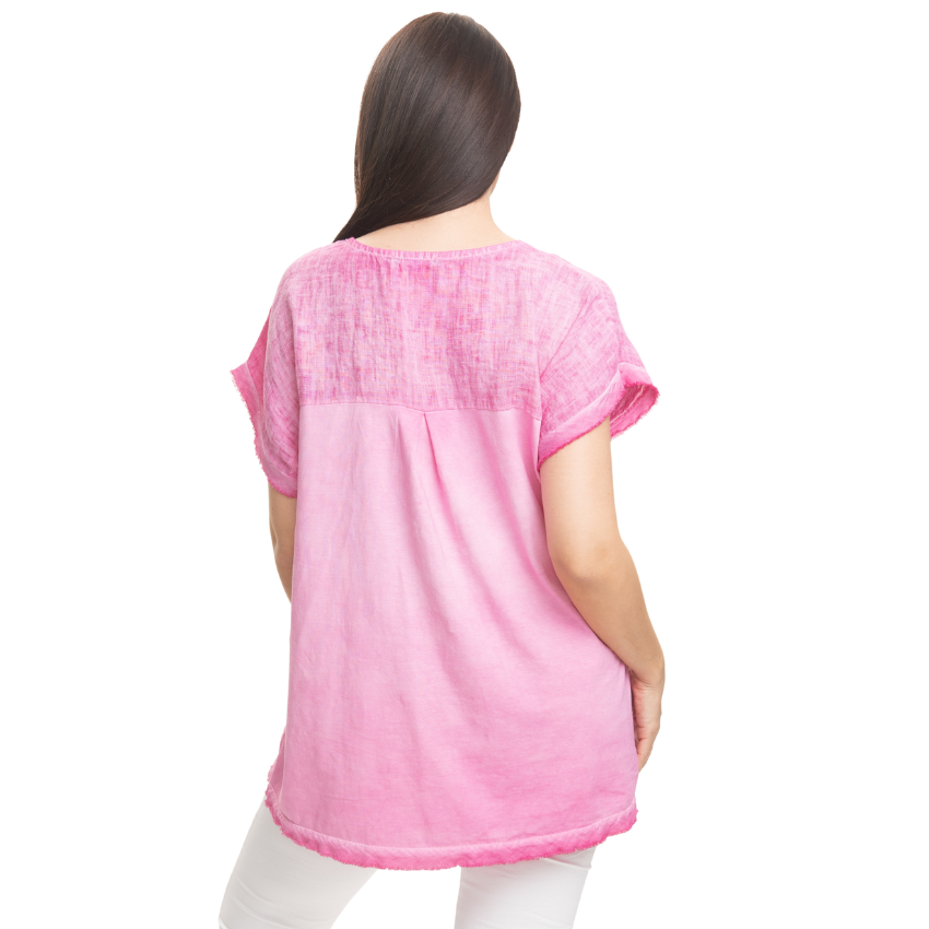 Vera May - Pink Linen Top